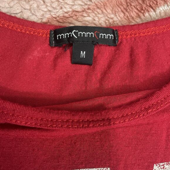 Juniors Game Day Distressed Midriff Crop MmMmMm Size Medium Short Sleeve Shirt - Picture 10 of 10